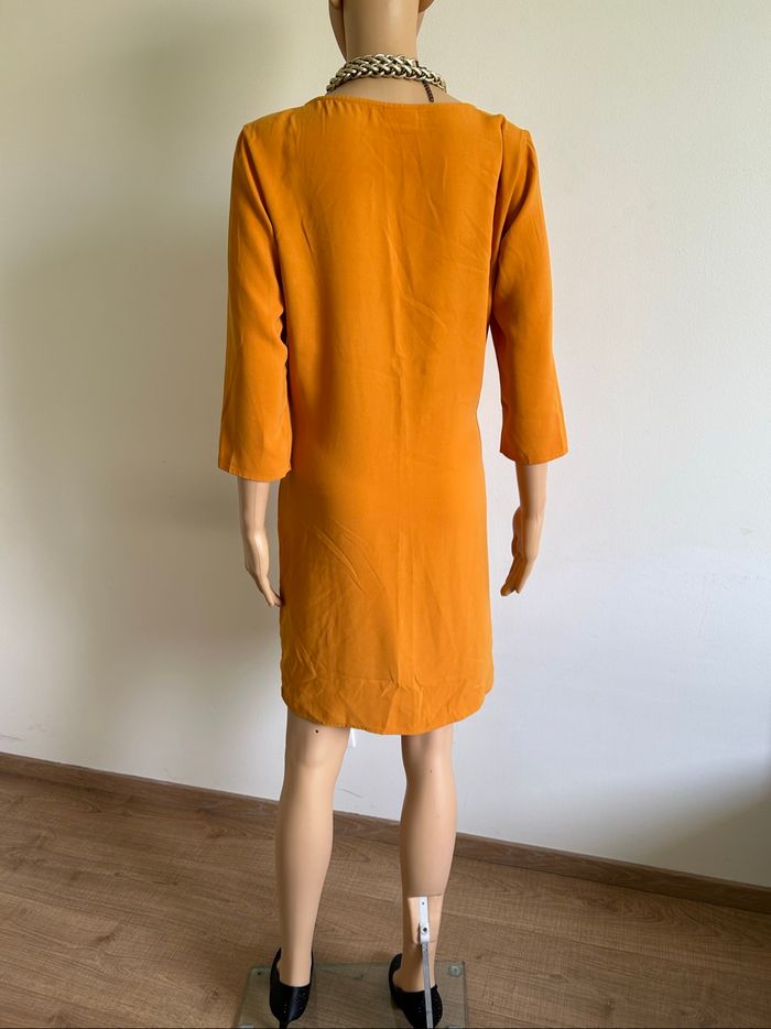 Robe jaune avec manches 3/4 Vila taille 36 TBE - photo numéro 6
