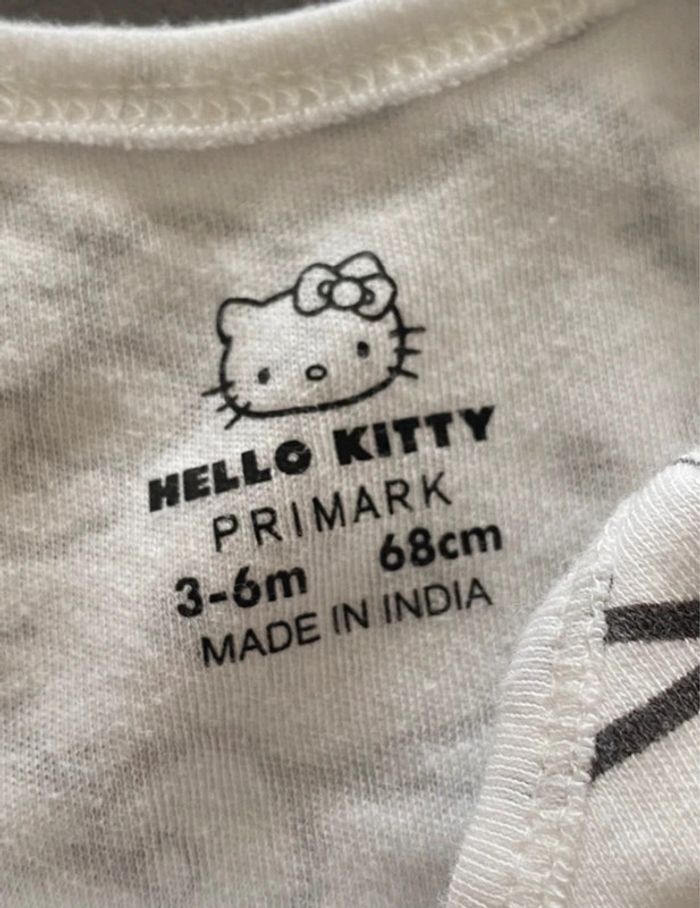 Bodie blanc Hello Kitty Primark 3-6 mois/68 cm [ref.78B070] - photo numéro 3