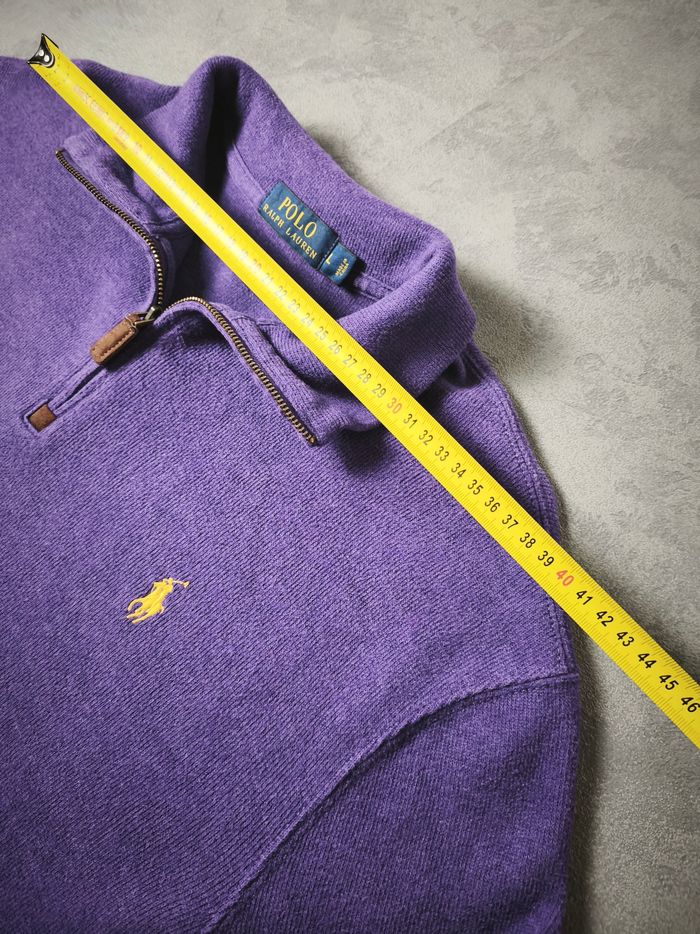 Pull Polo Ralph Lauren col zippé – Violet – Taille L (Homme) - photo numéro 7