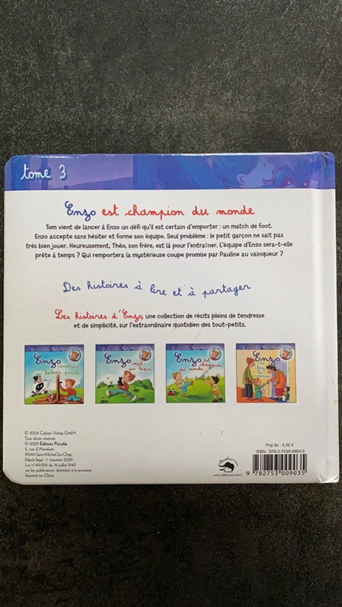 Livre Enzo est champion du monde - photo numéro 3