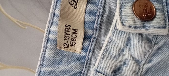 Short jeans dentelles denim H&M 12-13 ans - photo numéro 3