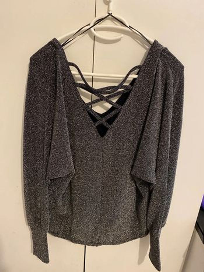 Pull gris taille L neuf - photo numéro 2