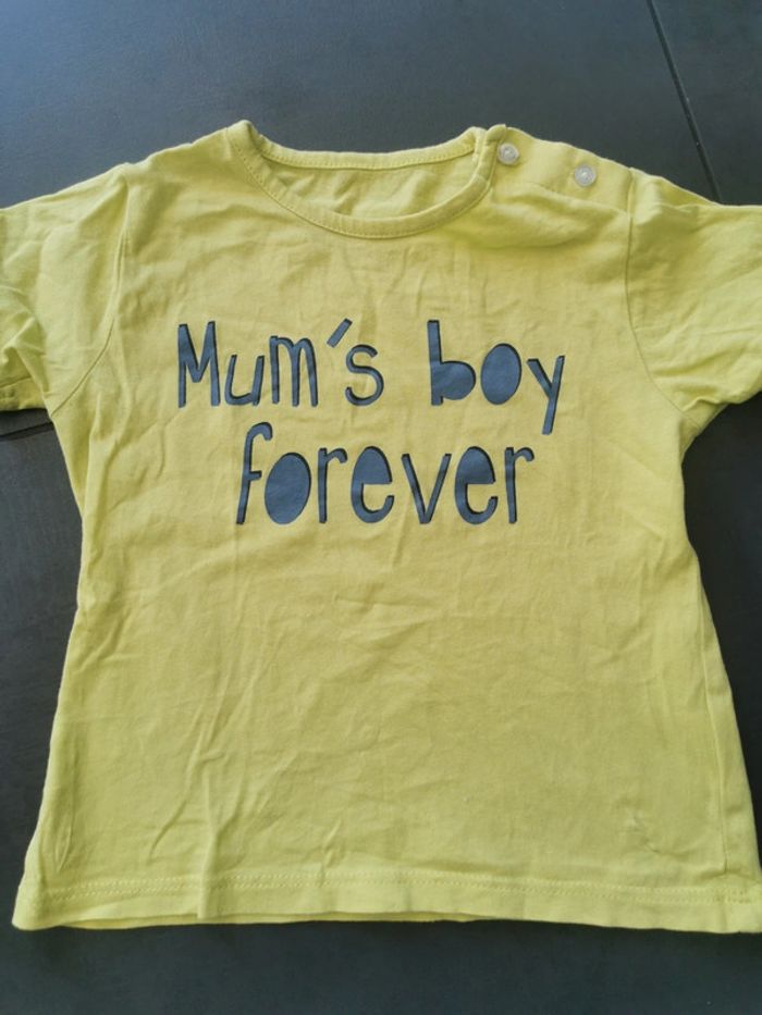 Tee-shirt écriture garçon à sa maman pour toujours kiabi 18 mois - photo numéro 2