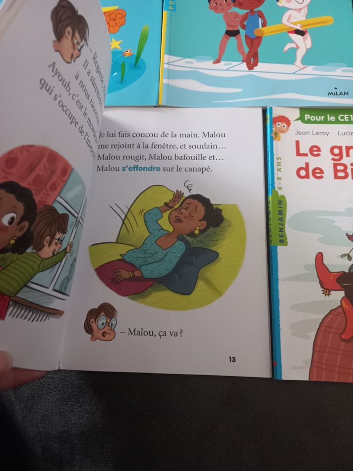 Lot 8 livres premières lectures cp ce1 milan poussin benjamin - photo numéro 3