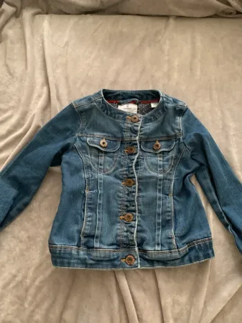 Veste en jean fille, coupe ajustée,