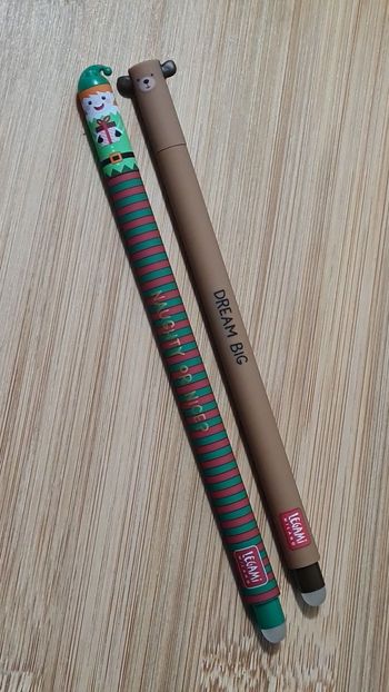 Legami Ours sans Miel + Lutin Noel 2024 = 2 Stylos Effaçables Neufs