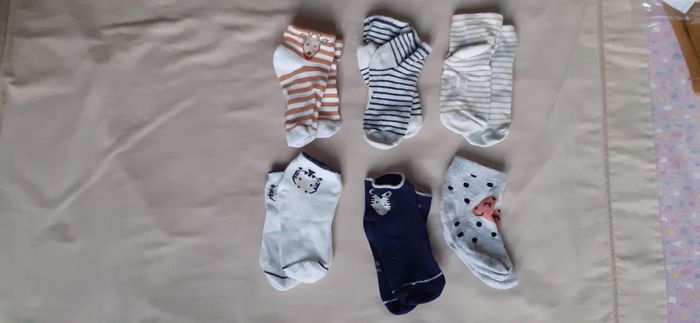 Lot de 6 paires de chaussettes garçon 19-22