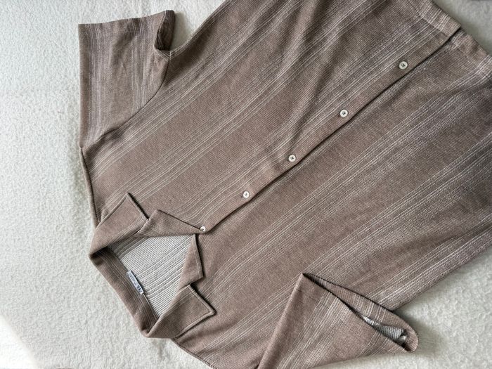 Ensemble Zara homme – Beige en maille fine – Chemise manches courtes (XL) & short élastique (L) - photo numéro 4