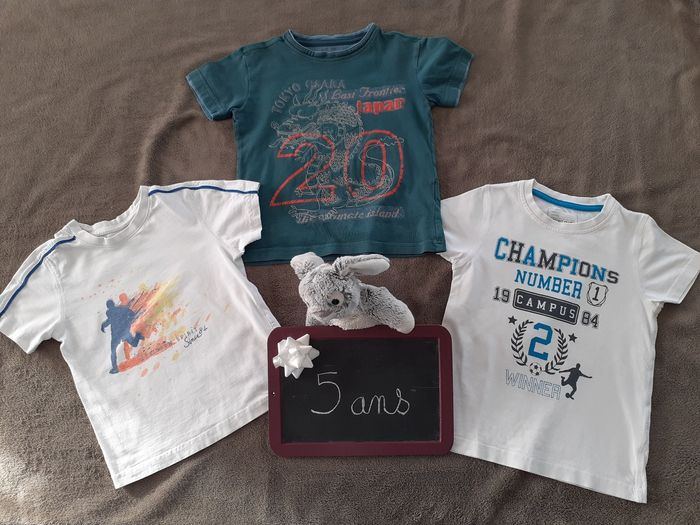 Lot de 3 tee-shirts garçon 5 ans