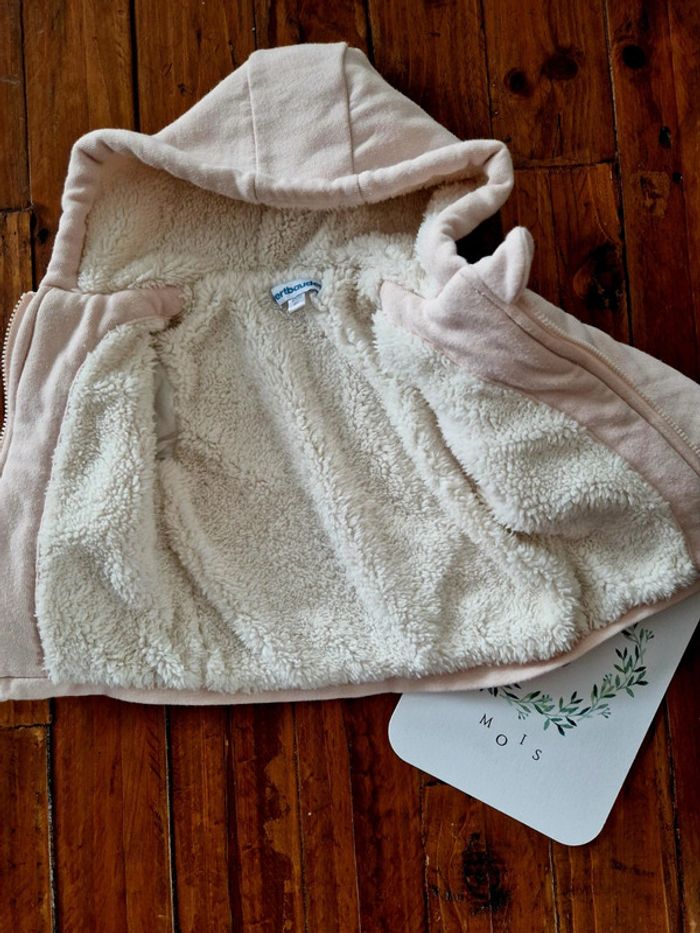 Veste polaire à capuche Vertbaudet 6 mois - photo numéro 3