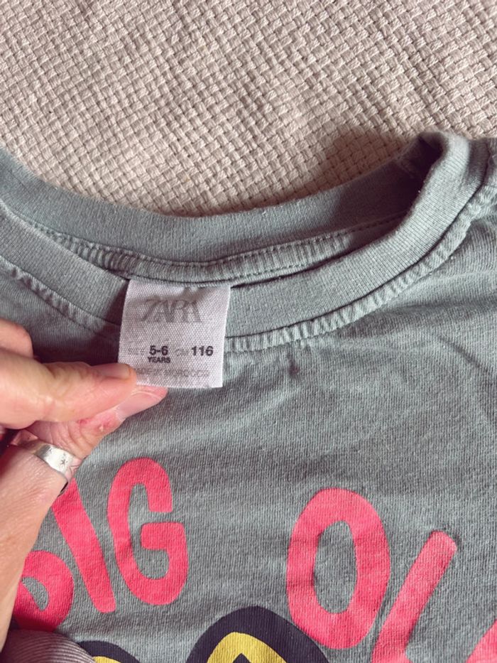 Tee-shirts Zara vert / bleu big olita palmier 116 - photo numéro 3