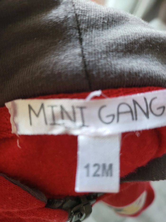 Magnifique gilet polaire intérieur  mini gang 12mois comm3 neuf - photo numéro 4