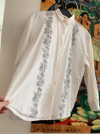 Chemise 👔blanche noire vintage taille 38 de Promod