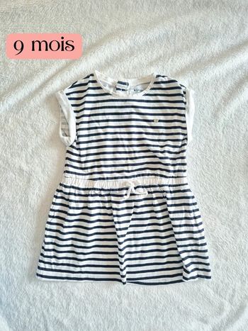 Robe marinière 9 mois kiabi