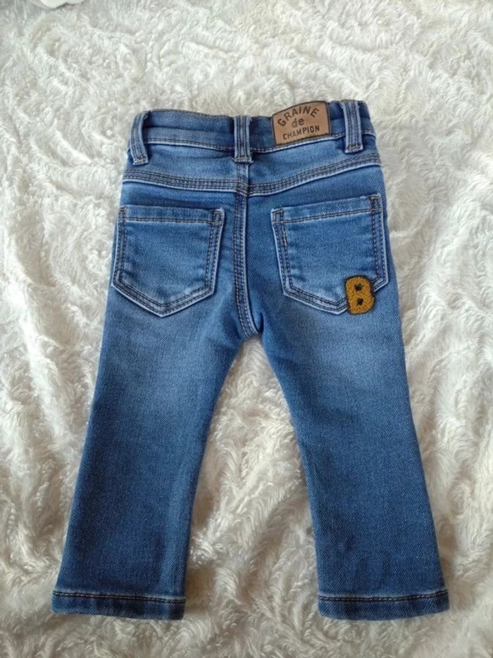 Pantalon jeans slim Garçon 3 mois Fun Mini champion Graine de champion Tape à l'oeil - photo numéro 10
