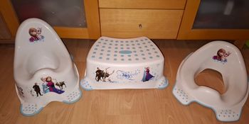 Lot reine des neiges pot, réducteur et tabouret