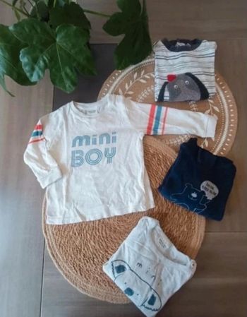 🐼 Lot Tee-shirts manches longues taille 12mois
