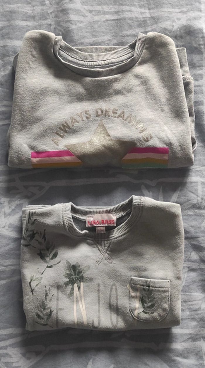 Lot 2 sweat fille