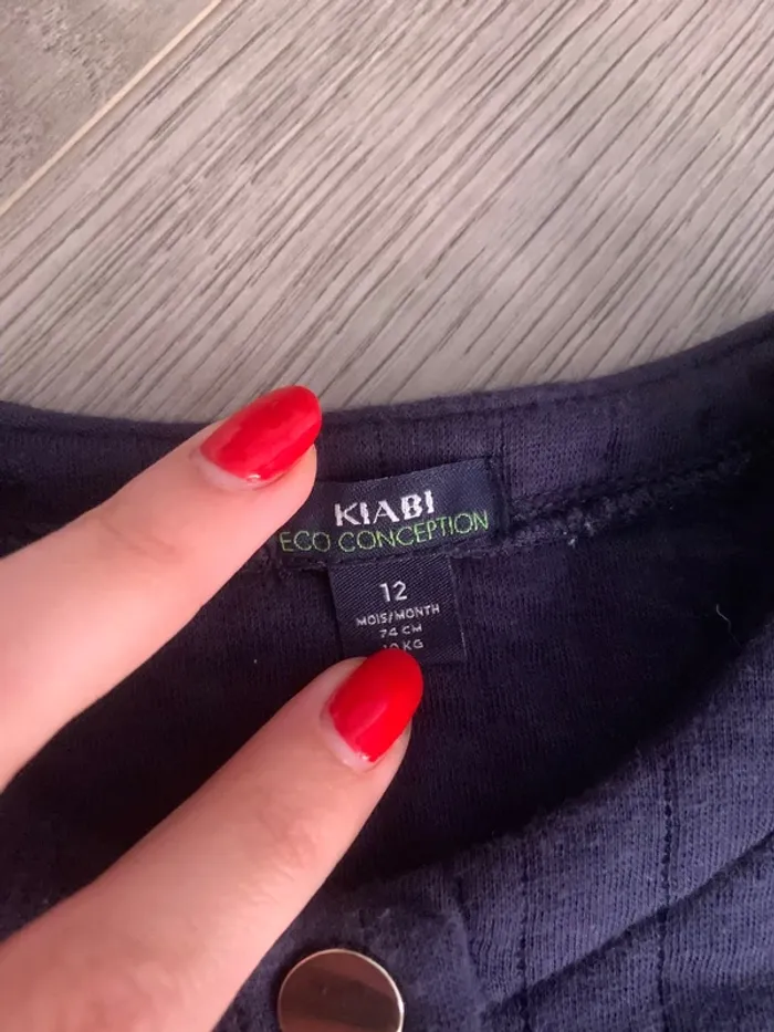 Veste matelassée bleu marine Kiabi 12 mois - photo numéro 3