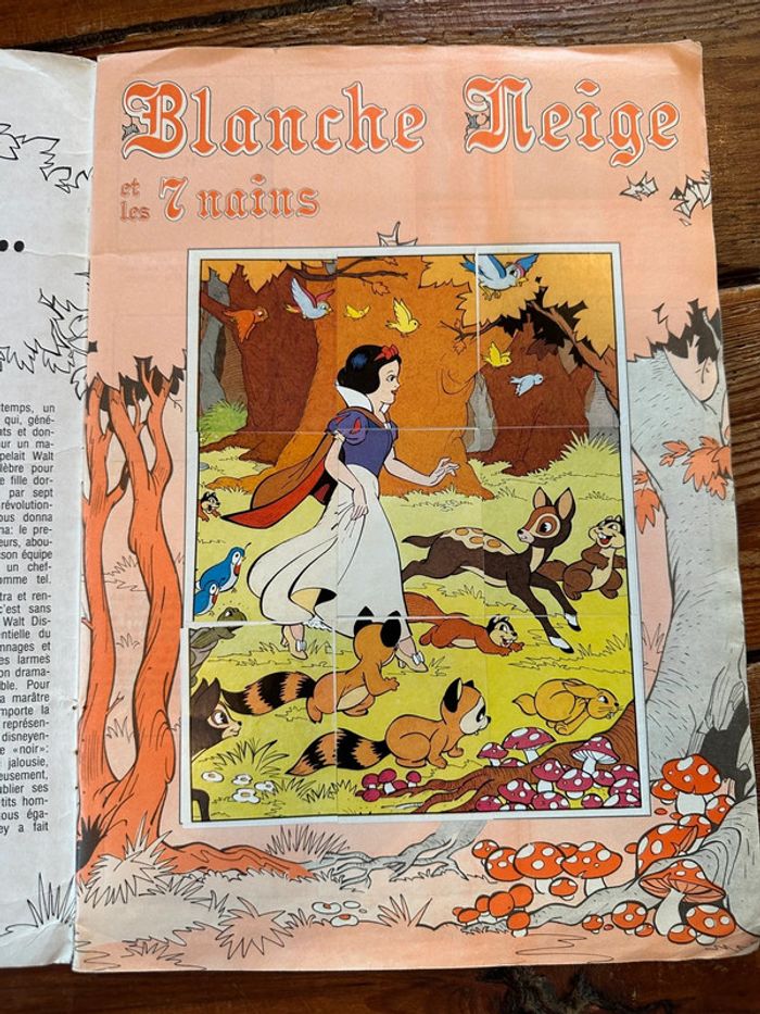 Grand album figurines Panini ancien vintage Disney Blanche Neige et les 7 nains - photo numéro 3