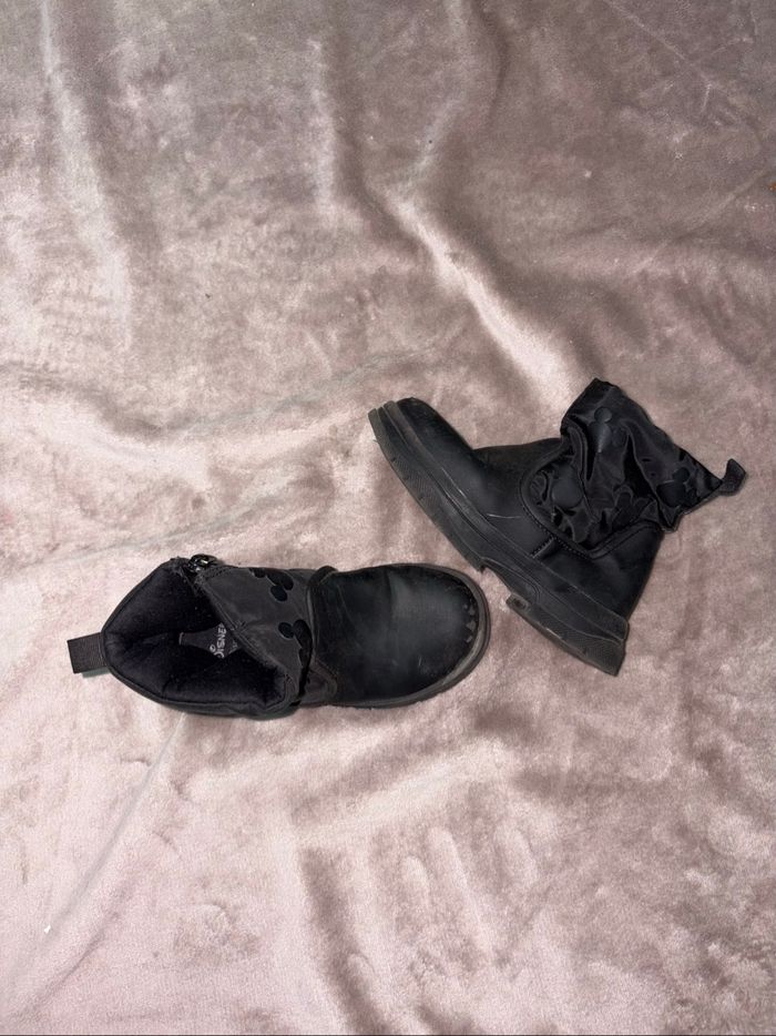 Bottines fille Zara Mickey taille 25 noir en bon état - photo numéro 4