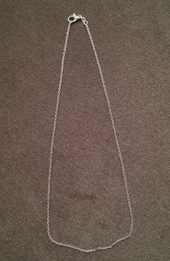 Chaine maille forçat plaquée argent 925, poinçon