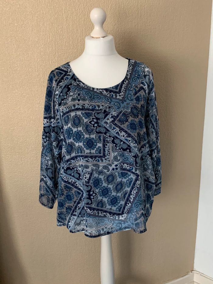 Tunique XL strass bleu marine - photo numéro 2
