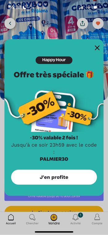 Couche jouet avec le code réduction 15€