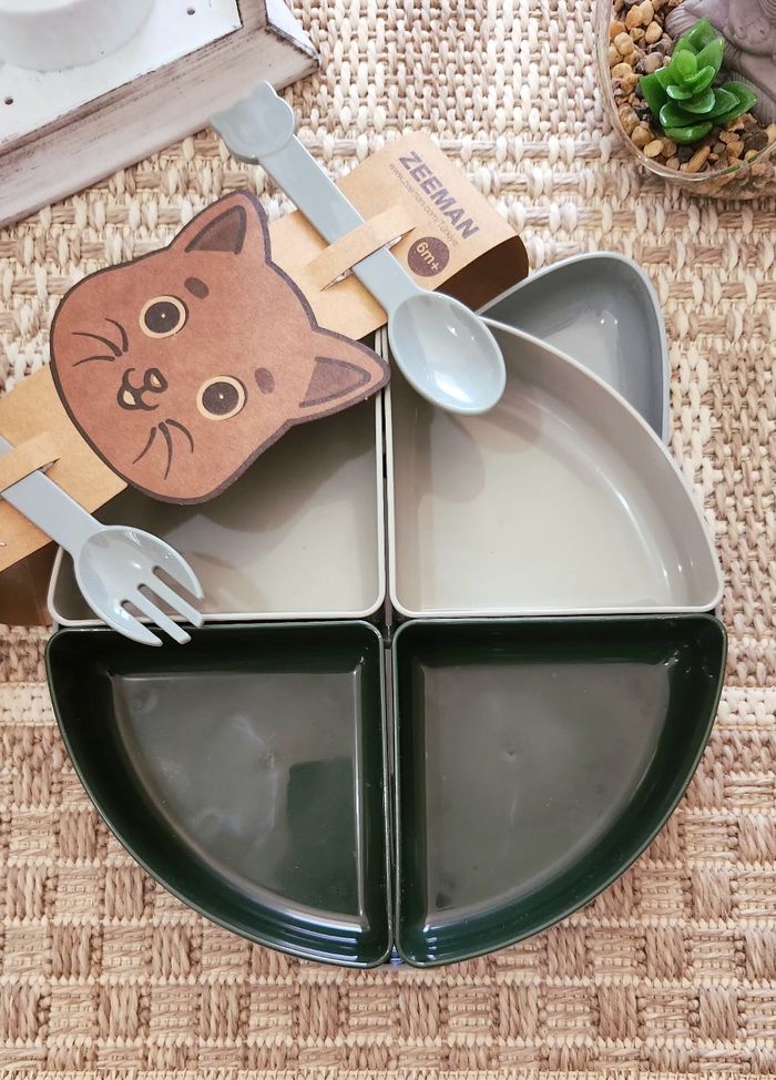 Assiette chat bébé 3 en 1 +6mois Neuf - photo numéro 5