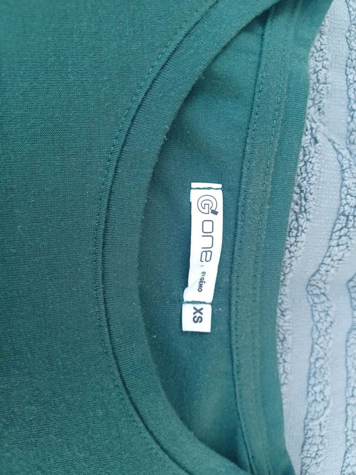 tee shirt vert gemo - photo numéro 4