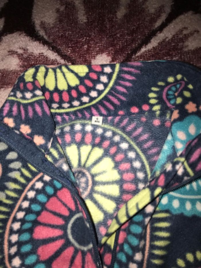 Pull polaire marine multicolore 6ans - photo numéro 2