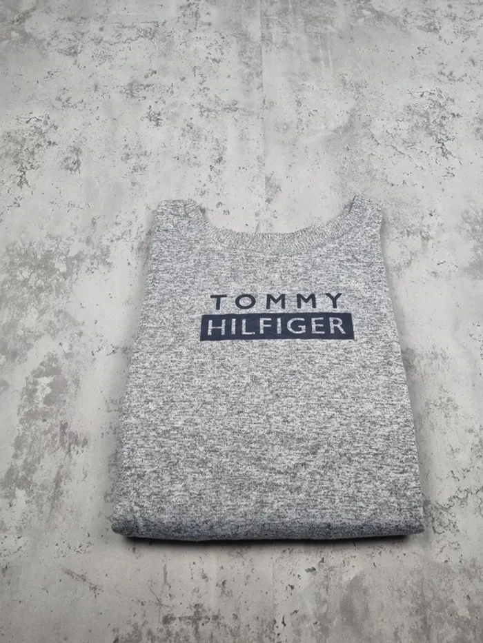 Sweat gris Tommy Hilfiger – Taille XXL Femme (mesures en photos) - photo numéro 2