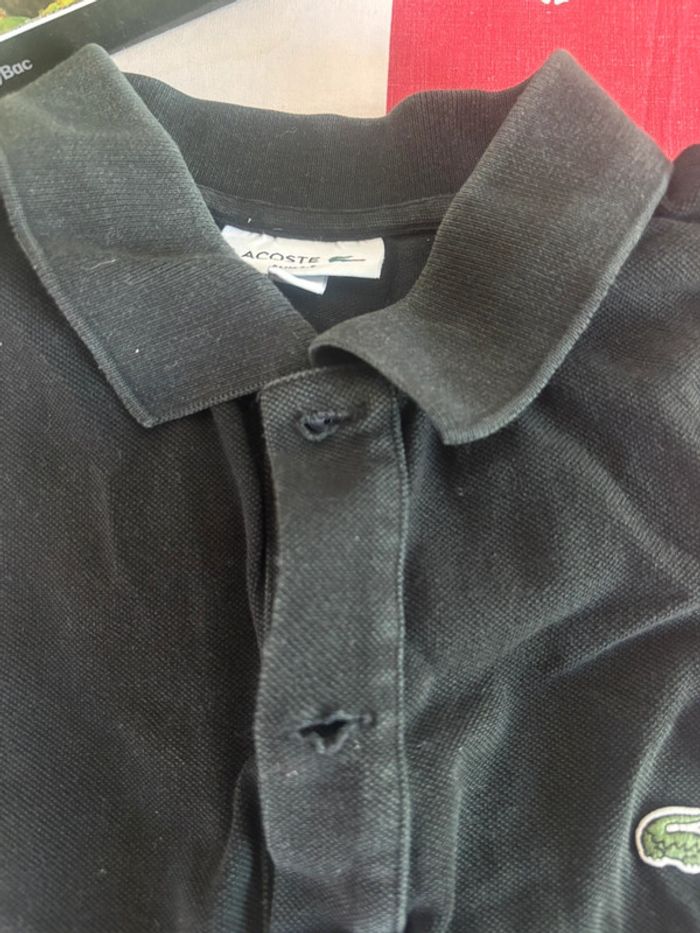 Polo Lacoste vintage noir taille M - photo numéro 3