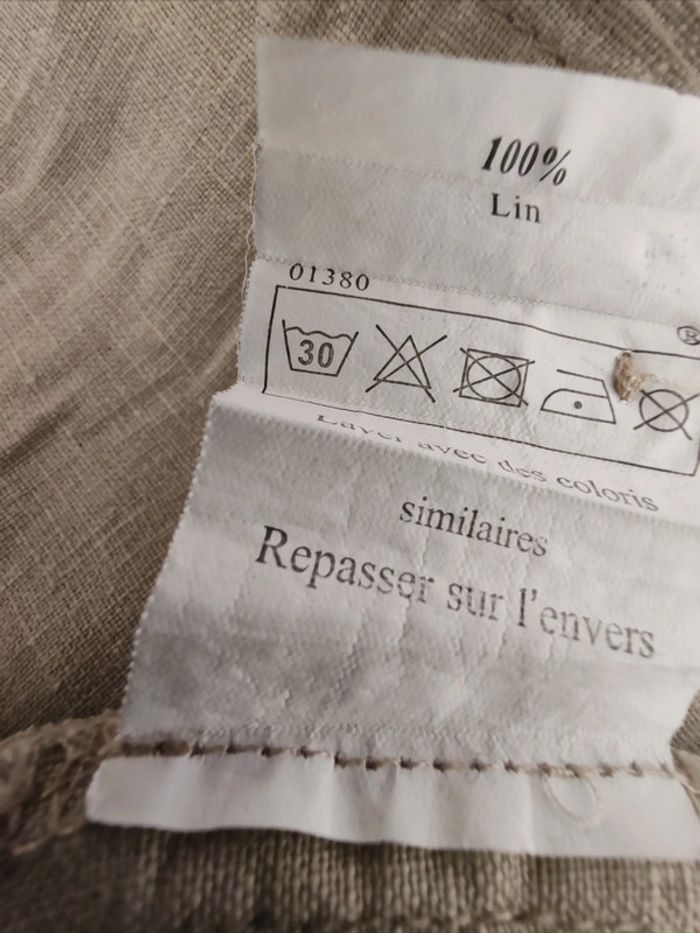 Pantalon droit en lin beige Patrice Bréal taille 40 - photo numéro 8