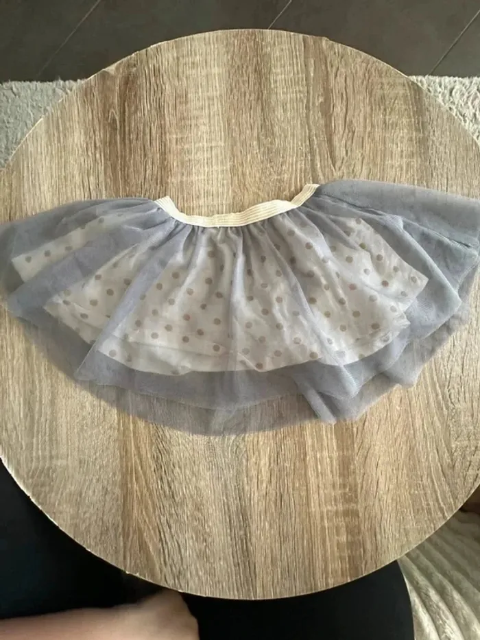 Jupe Minnie tulle gris 6 mois - photo numéro 6