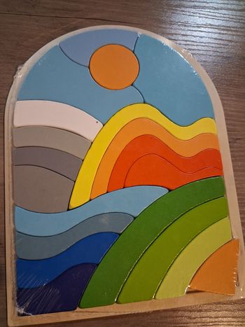 Puzzle bois éducatif paysage