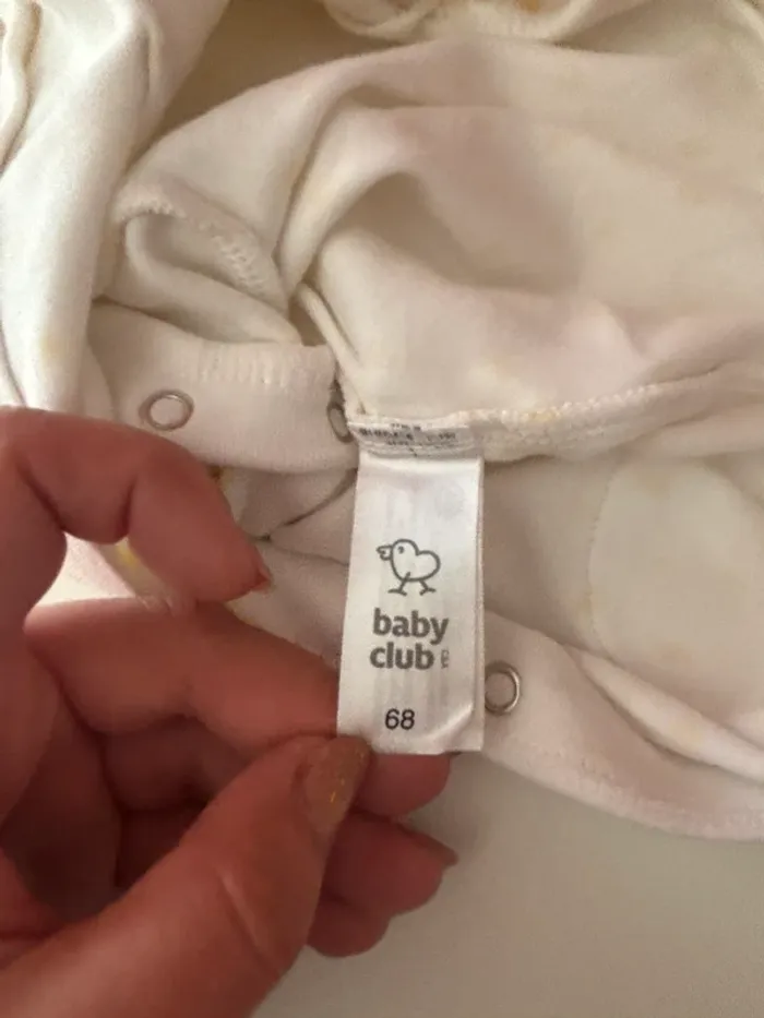 Barboteuse blanche taches jaunes baby club 68 - photo numéro 8