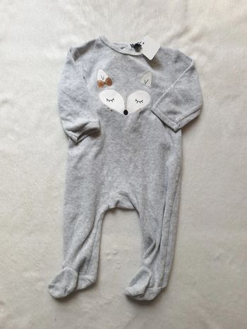 Grenouillère renarde velours