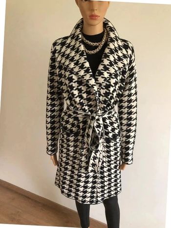 Manteau blanc et noir pailleté Fashion taille unique jamais porté