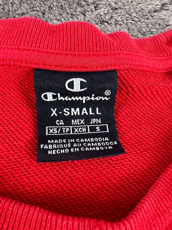 Pull Sweat Rouge Champion – Taille XS - photo numéro 7