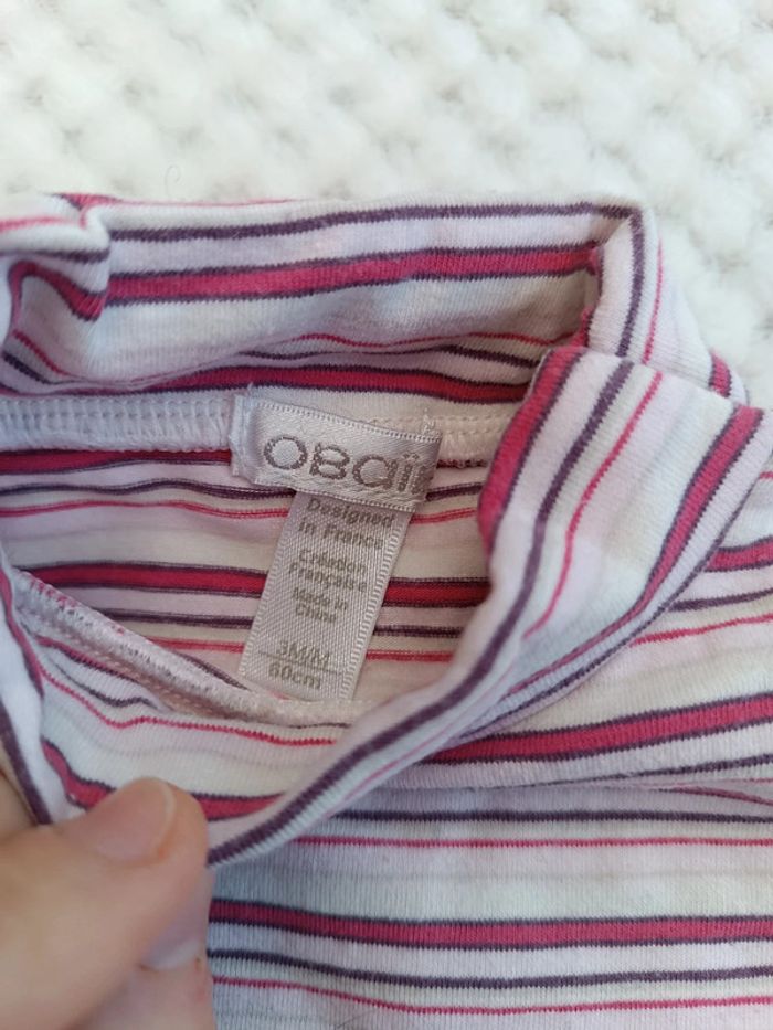 🔸T-shirt Manches Longues Col Roulé - Obaïbi 3 mois 🔸 - photo numéro 2