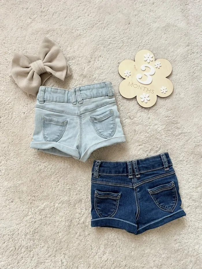 Lot 2 shorts jean 3 mois - photo numéro 3