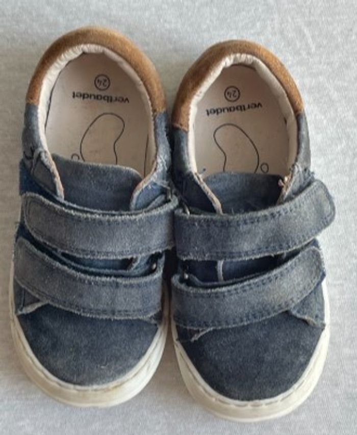 Baskets cuir scratchées P24