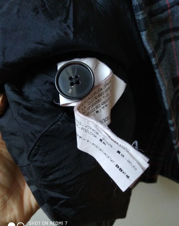 Zara veste manteau carreaux taille M - photo numéro 3