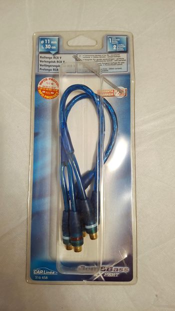 2 Cables RCA, 1 mâle - 2 femelles