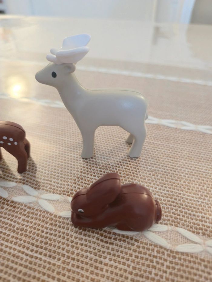 Animaux playmobil chouette lapin cerf faons - photo numéro 4