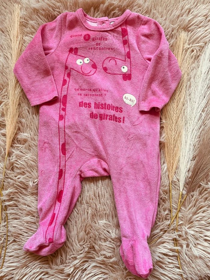 Pyjama rose girafe - photo numéro 2