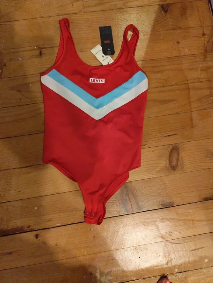 Body débardeur sans manches Levi's rouge logo