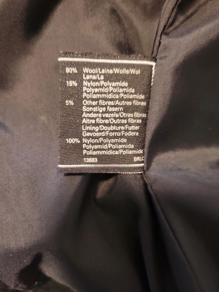 Manteau long gris foncé 80% laine - photo numéro 6
