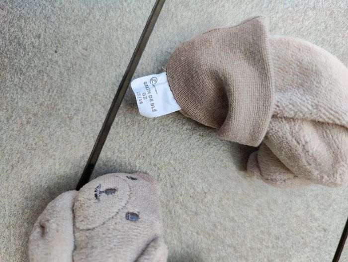 Chaussons ourson grain de blé bébé - photo numéro 3